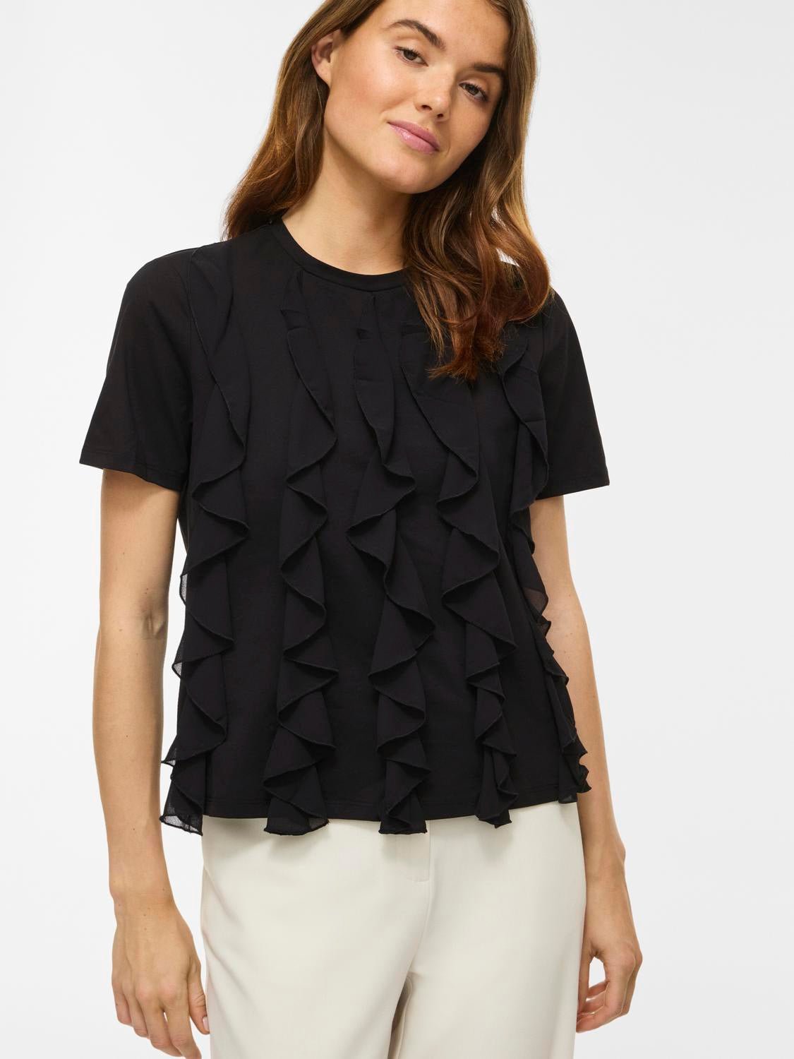 VIORDA T-shirt - Black Beauty - VERO MODA & VILA Bergvik